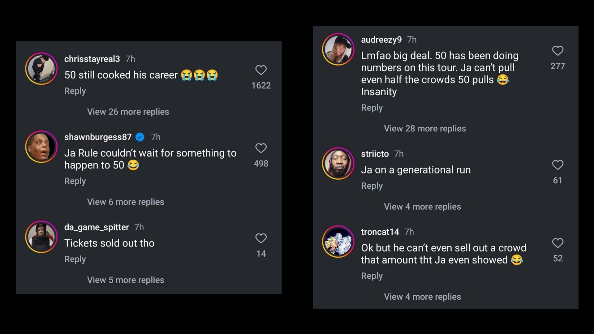 Online reactions (Images via Instagram/akademiks)